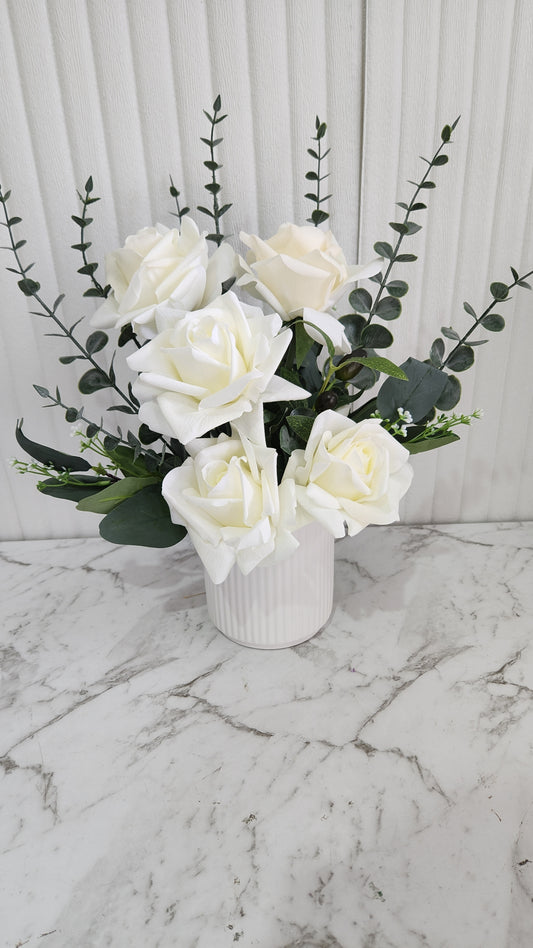 Elegant real touch roses